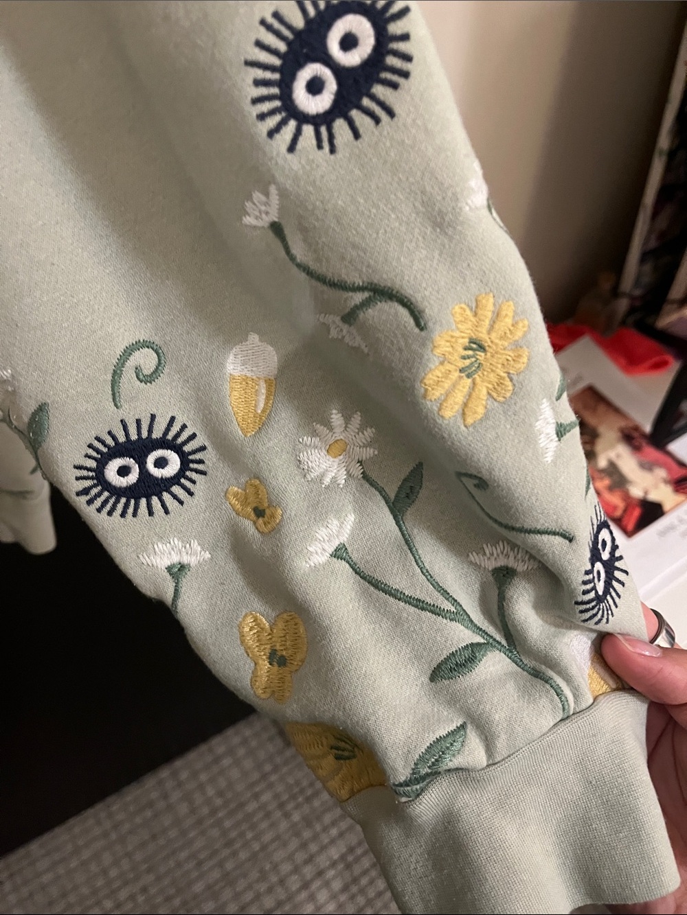Our Universe Studio Ghibli My Neighbor Totoro Sage Sweater - Picture 3 of 5